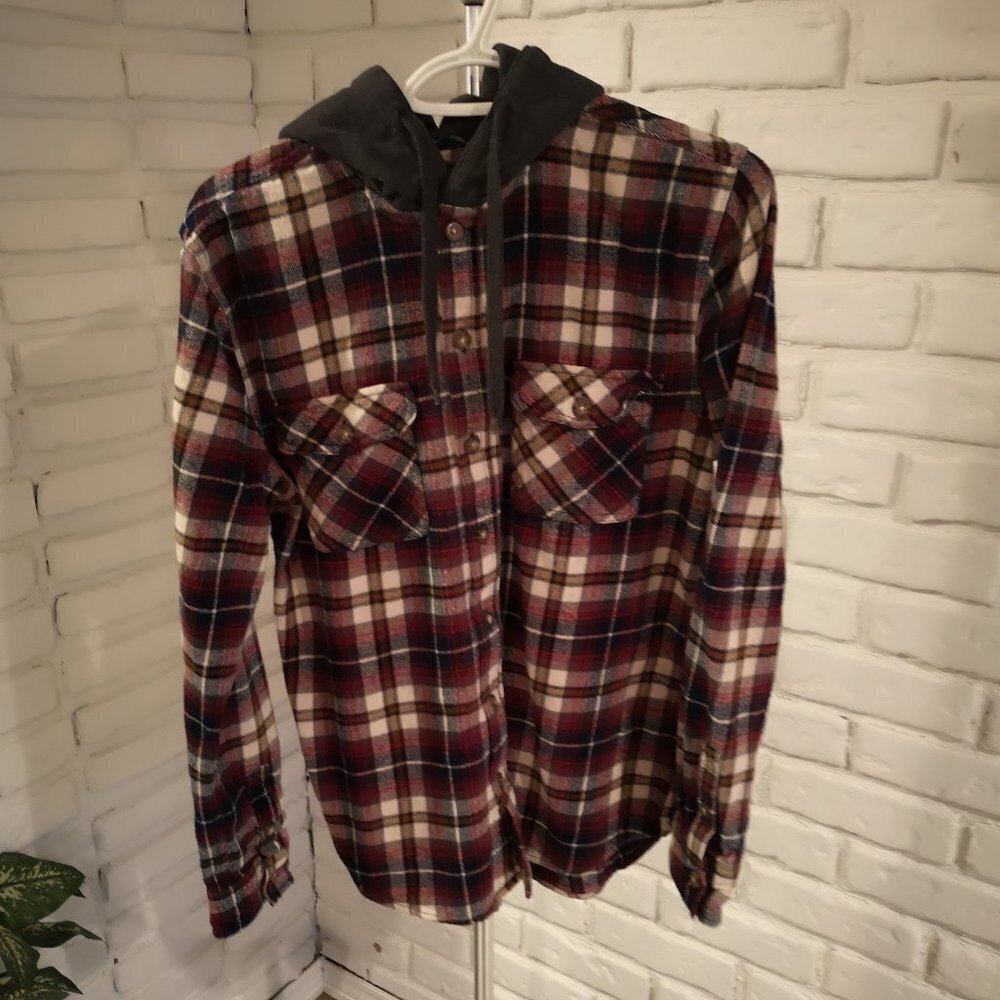 North Western Mfg. Co. Ladies Flannel Plaid Hoodie